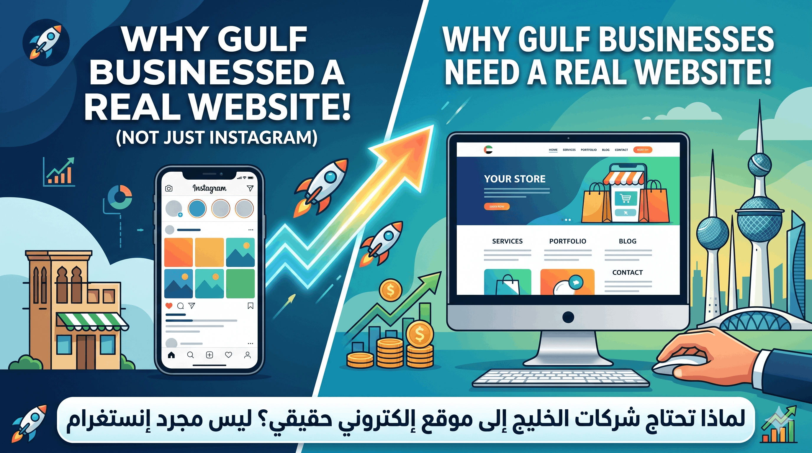 Why Gulf Businesses Need a Real Website, Not Just an Instagram Page