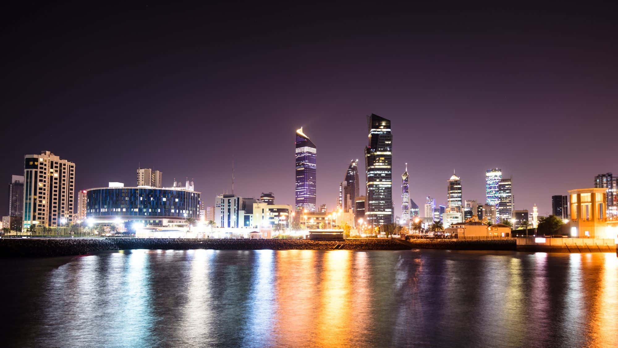 Kuwait City skyline representing connected CRM and ERP systems for Gulf businesses