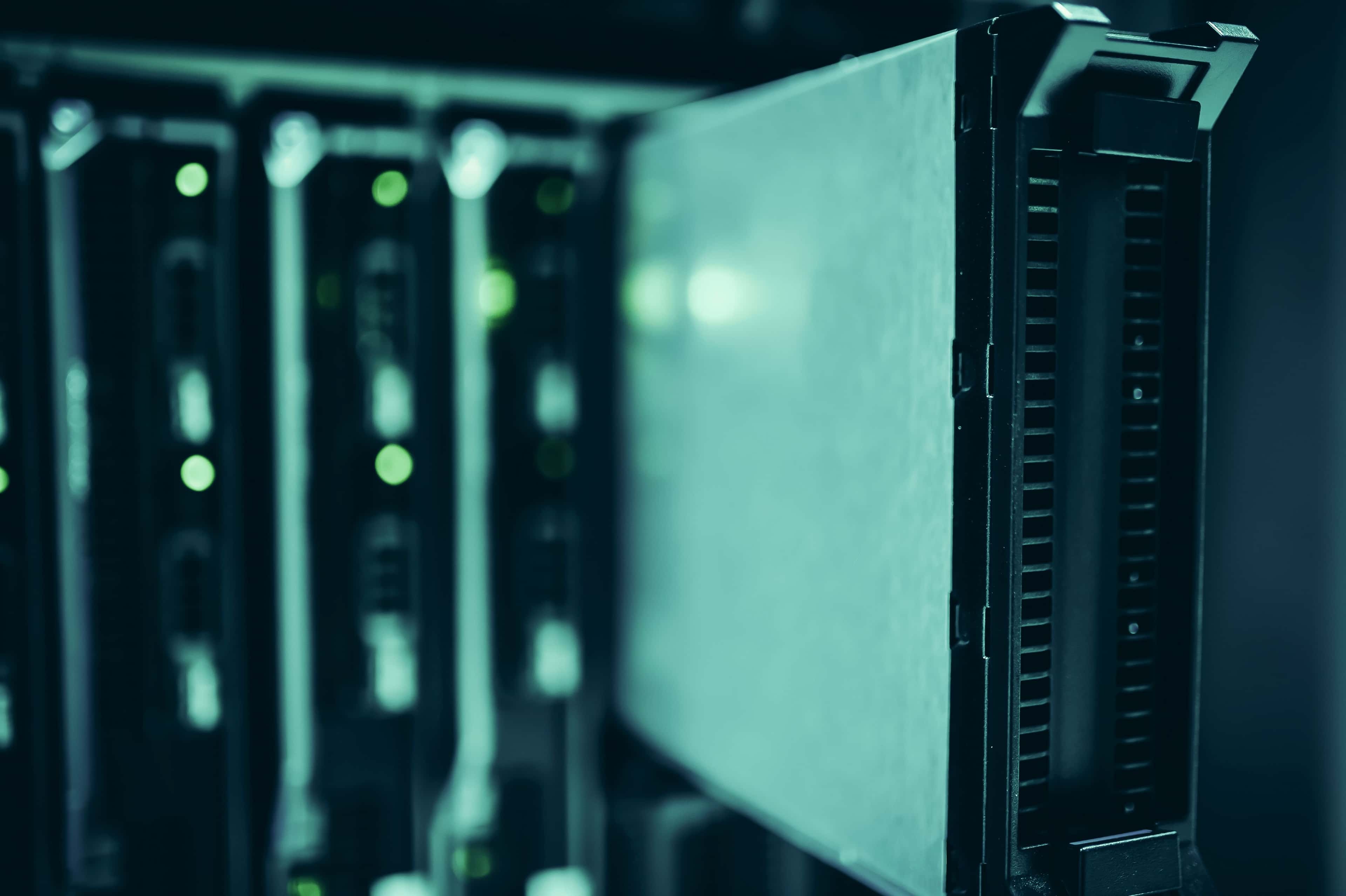 Data centre servers hosting an e-commerce store during peak demand