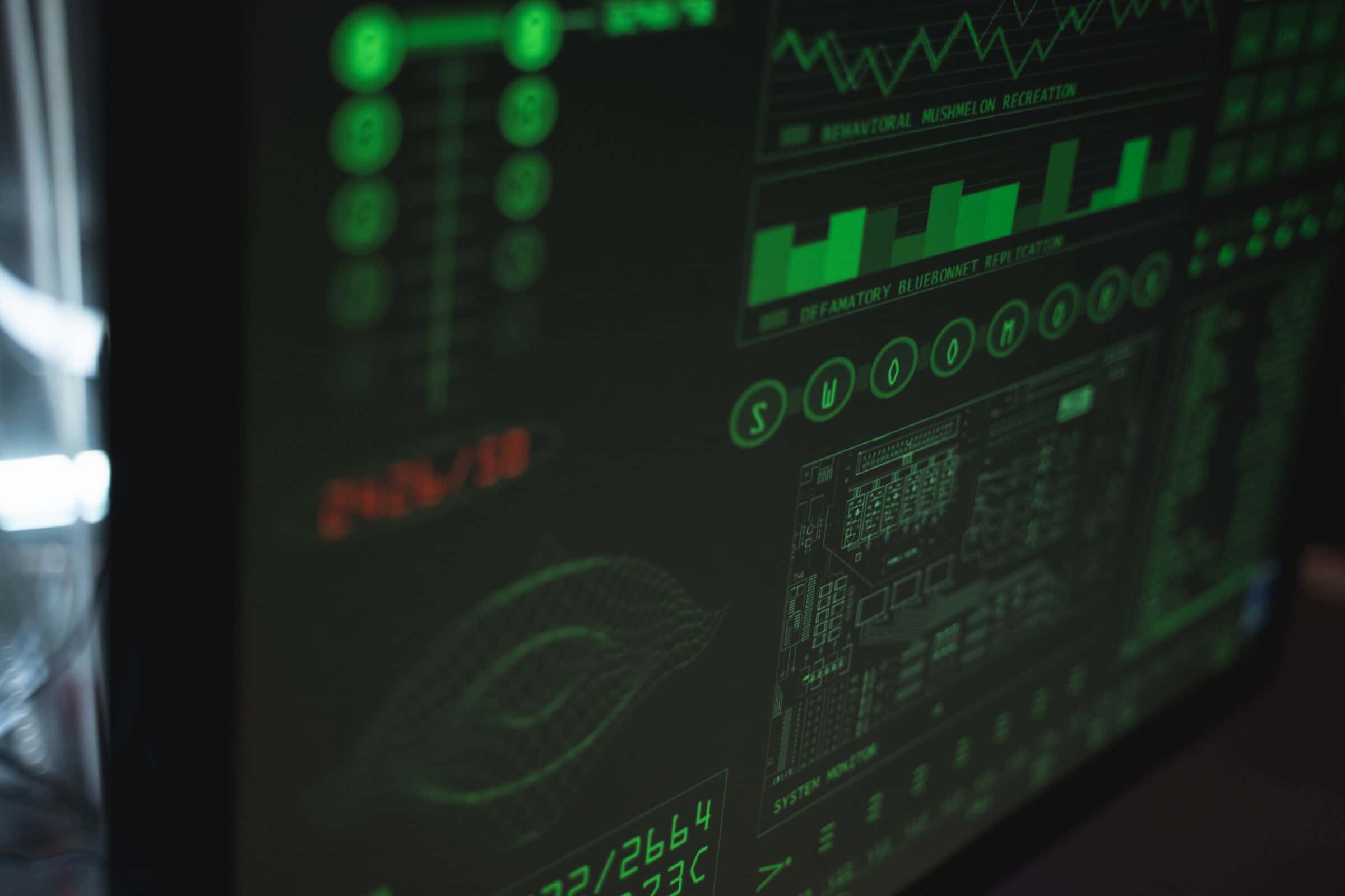 Cybersecurity interface representing protection of website customer data