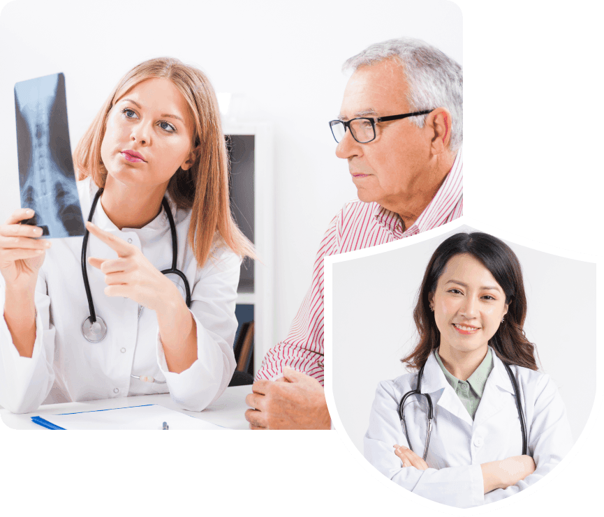 Healthcare team reviewing a connected patient journey