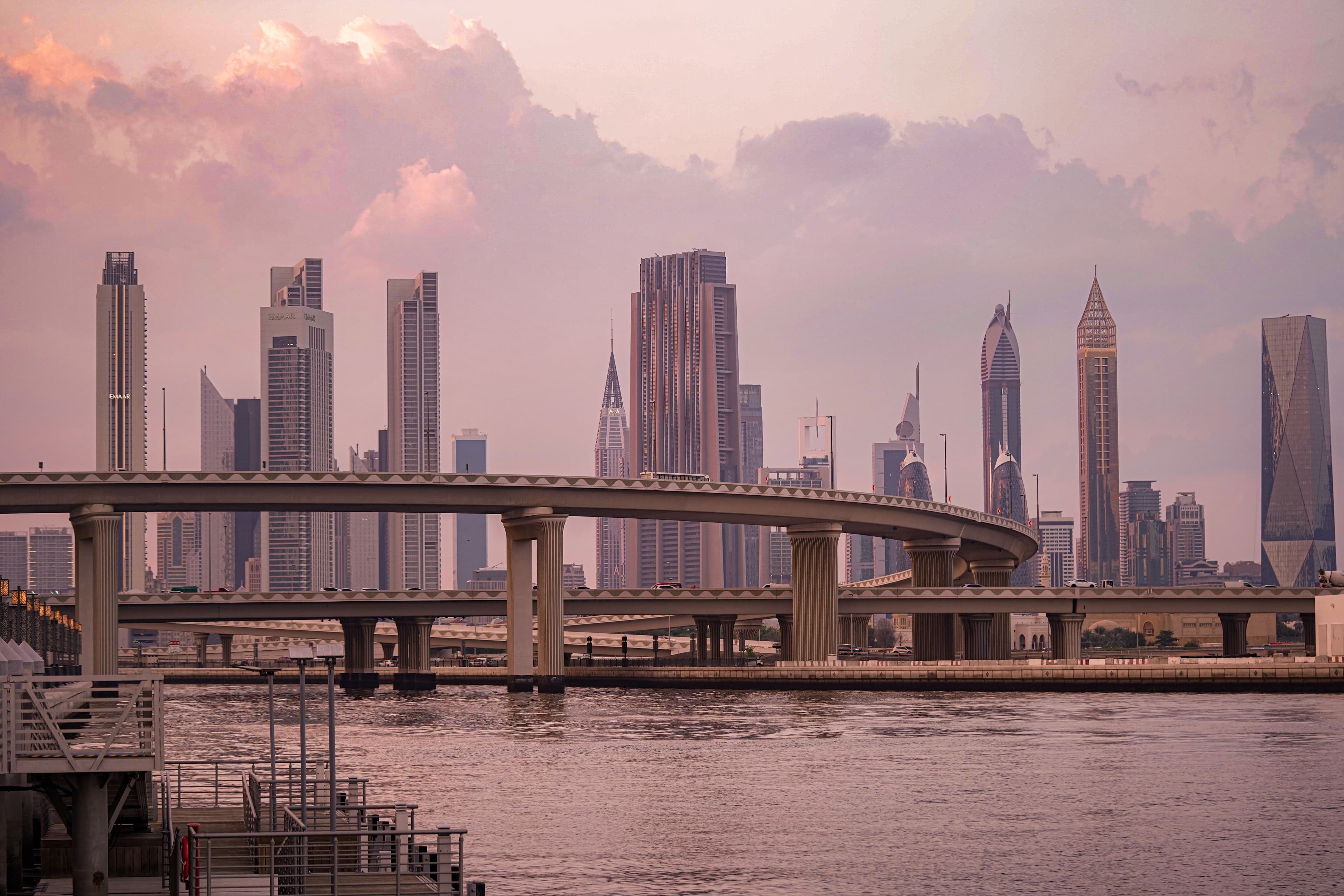 Dubai skyline and Burj Khalifa for choosing the best software company in Dubai