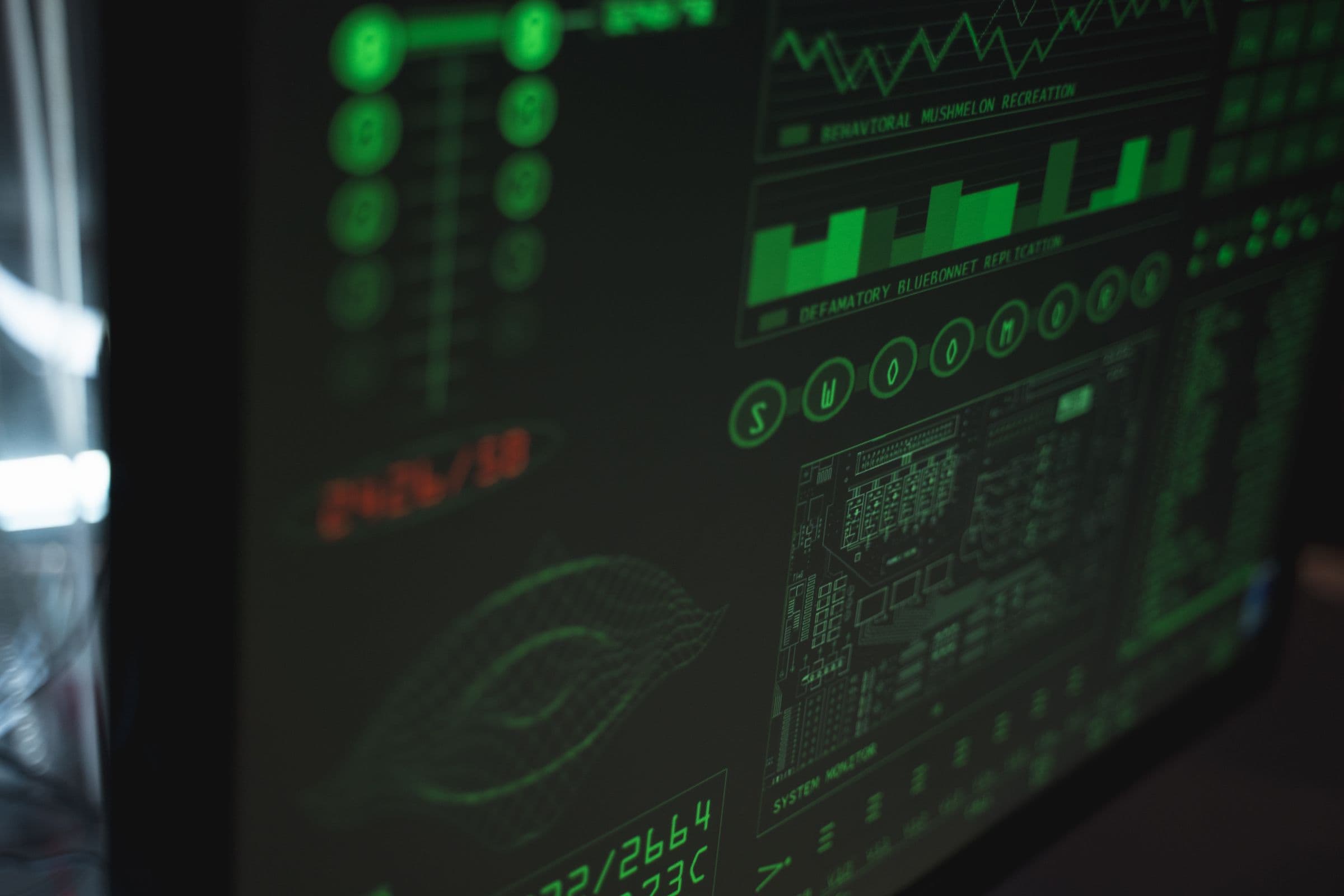 Cybersecurity interface representing protection of website customer data