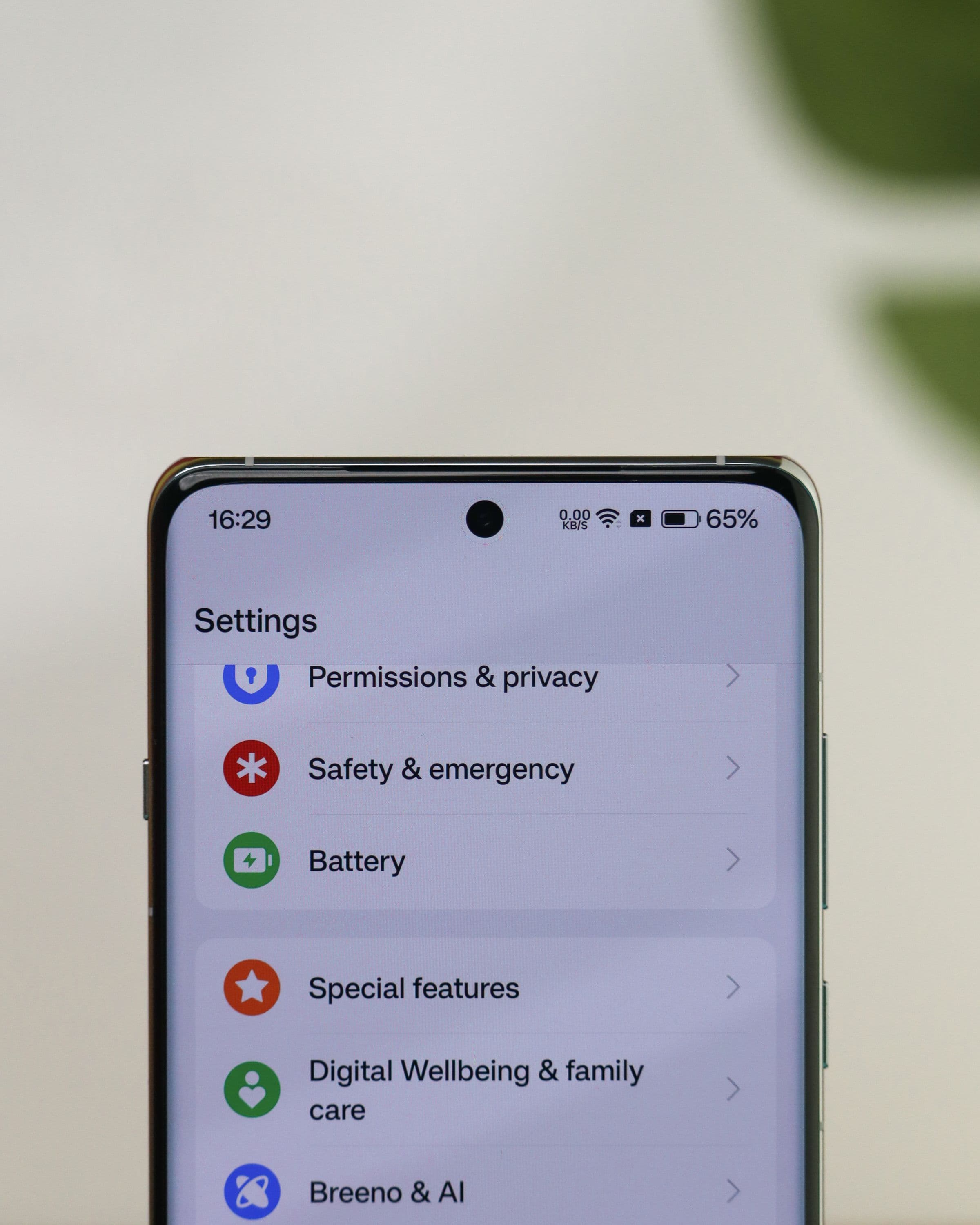 Privacy and data-control settings on a smartphone