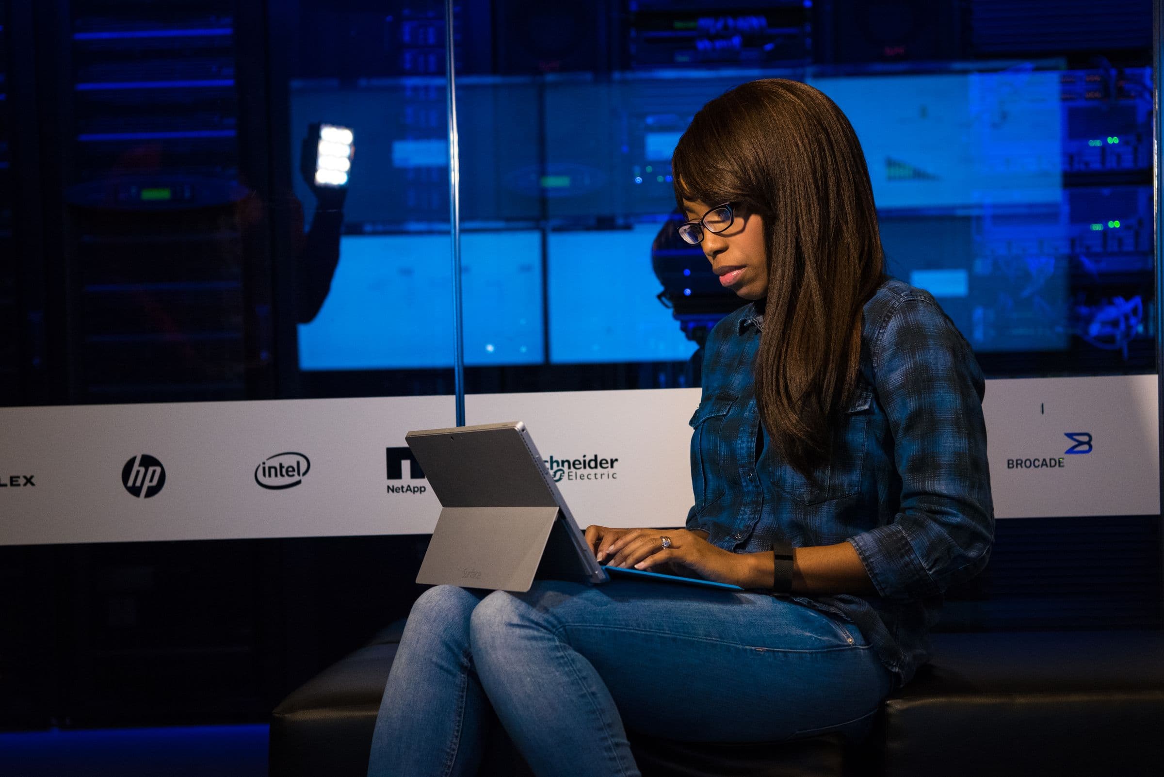 Technical administrator controlling hosting accounts from a company laptop