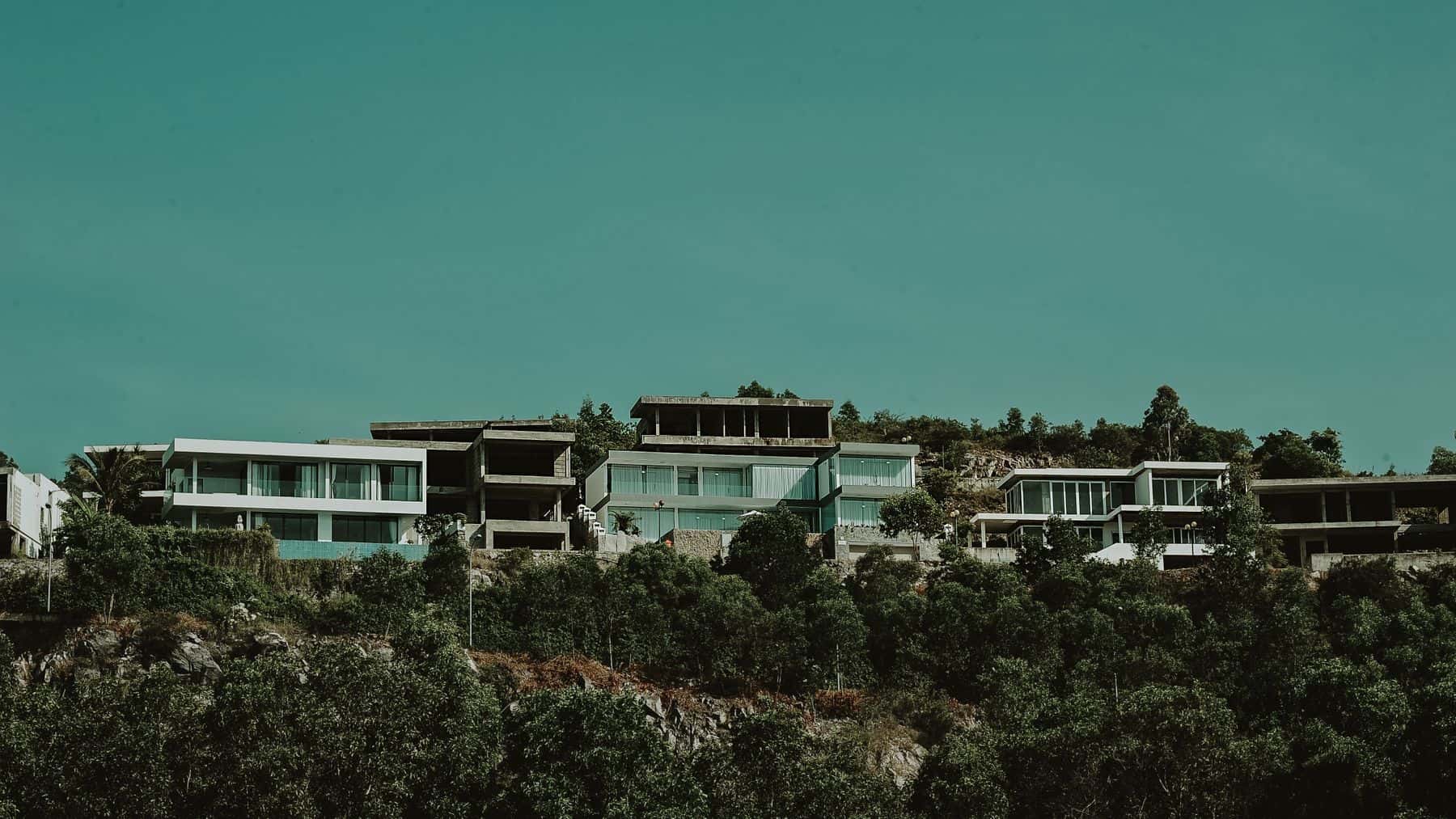 Modern villa listed on a real estate website